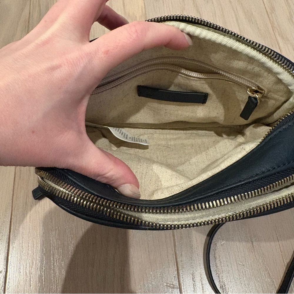 The Essential Crossbody by Mark and Graham in Navy Monogramed KK - Picture 5 of 6